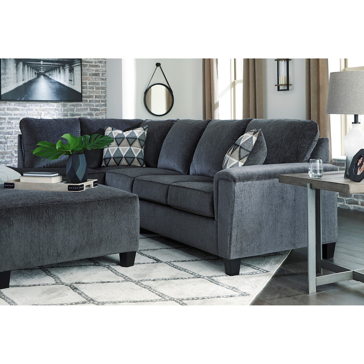 Ashley Furniture Signature Design Abinger 2-Piece Sectional w/ Chaise and Sleeper