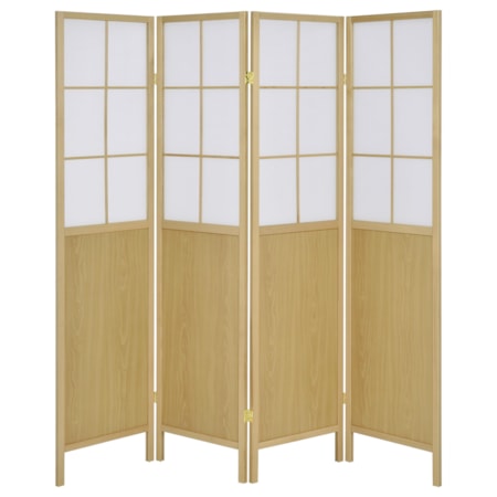 4-Panel Room Divider Folding Shoji Screen