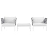 Modway Harmony Outdoor 3 Piece Sectional Sofa Set