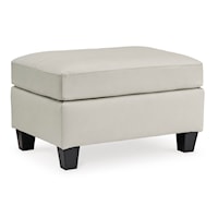 Leather Match Ottoman