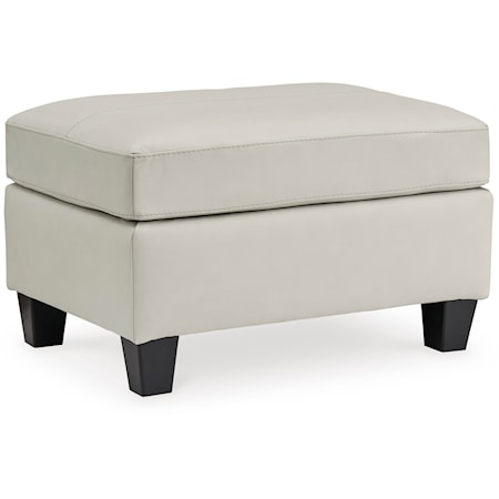 Leather Match Ottoman