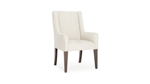 Contemporary Upholstered Dining Arm Chair with Full Back