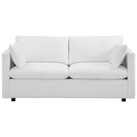 Activate Contemporary Upholstered Sofa - White