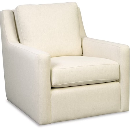 Casual Swivel Chair with Track Arms