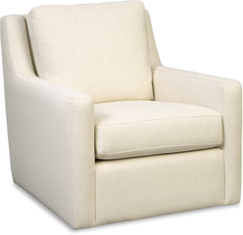 Casual Swivel Chair with Track Arms