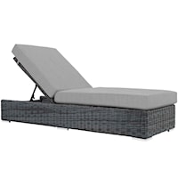 Summon Coastal Outdoor Patio Sunbrella® Chaise Lounge - Gray