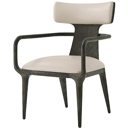 Modern Upholstered Dining Arm Chair