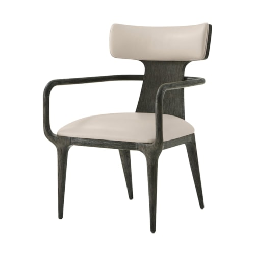 Modern Upholstered Dining Arm Chair