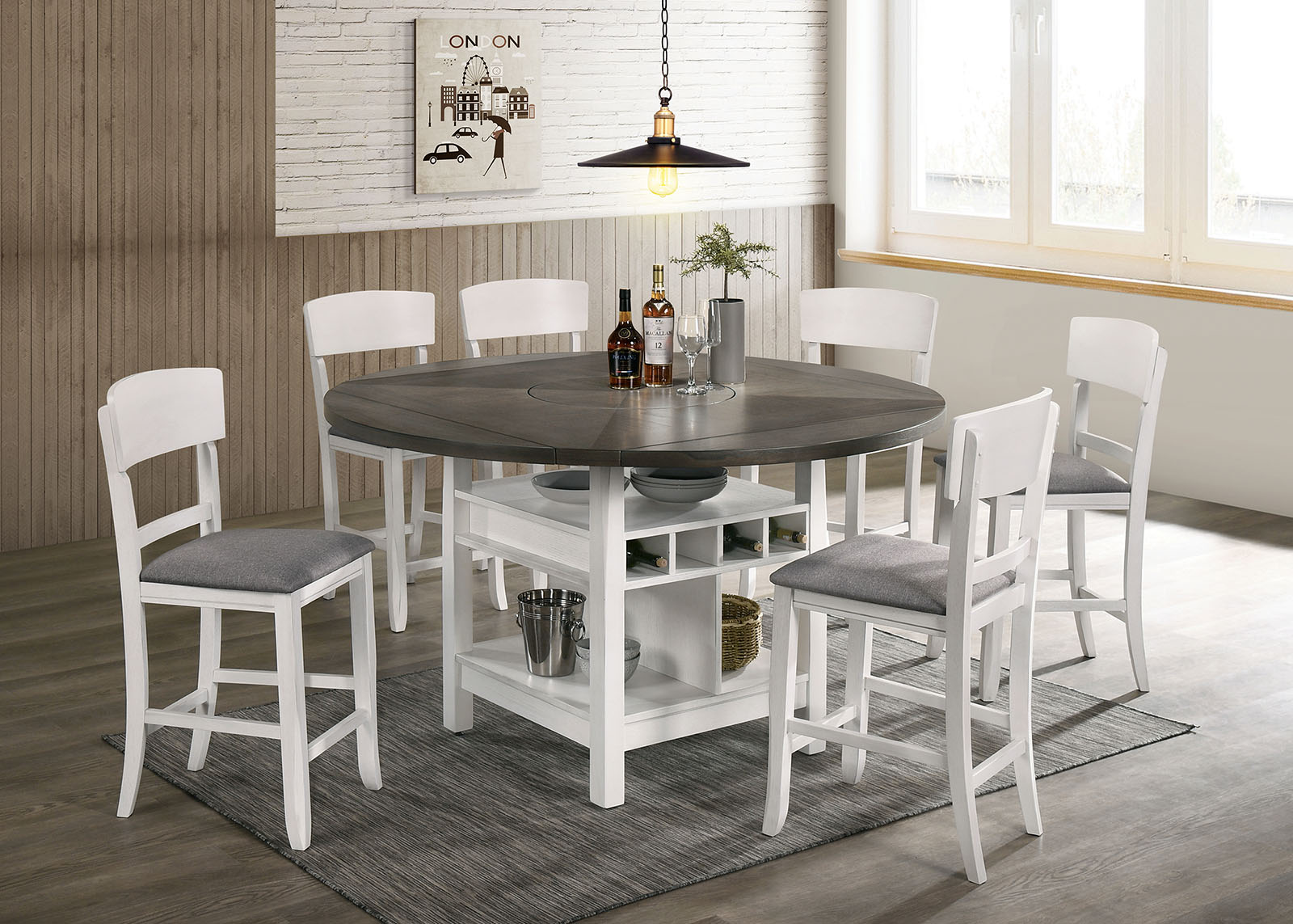 Counter height dining cheap set with leaf