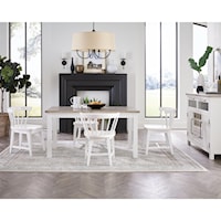 Cottage-Style 5-Piece Dining Set