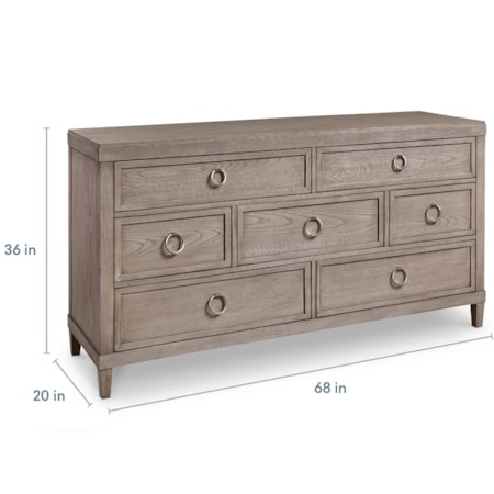 Transitional Dresser with Cedar-Lined Drawer