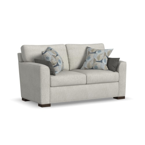 Contemporary Loveseat with Reversible Seat Cushion