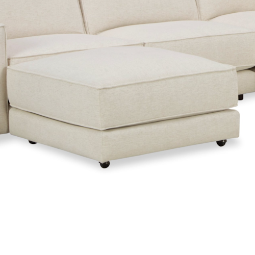 Contemporary Cocktail Ottoman with Upholstered Base