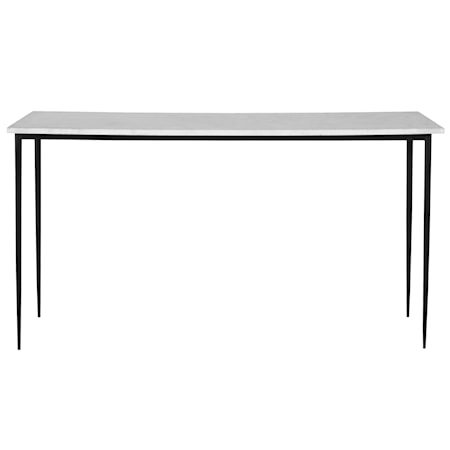 Nightfall White Marble Console Table