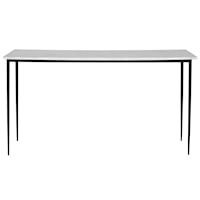 Nightfall White Marble Console Table