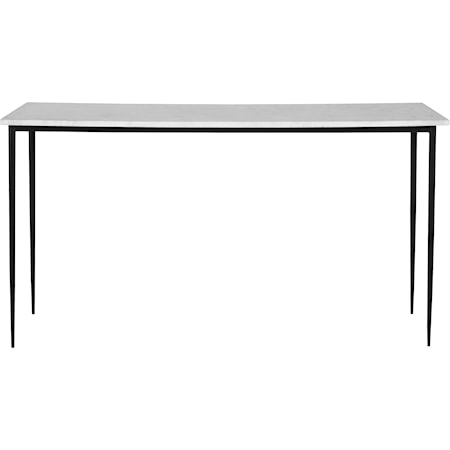 Nightfall White Marble Console Table