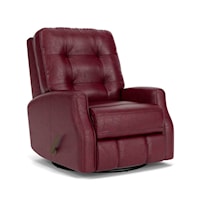 Transitional Button Tufted Swivel Glider Recliner