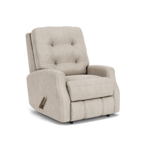 Button Tufted Manual Rocker Recliner