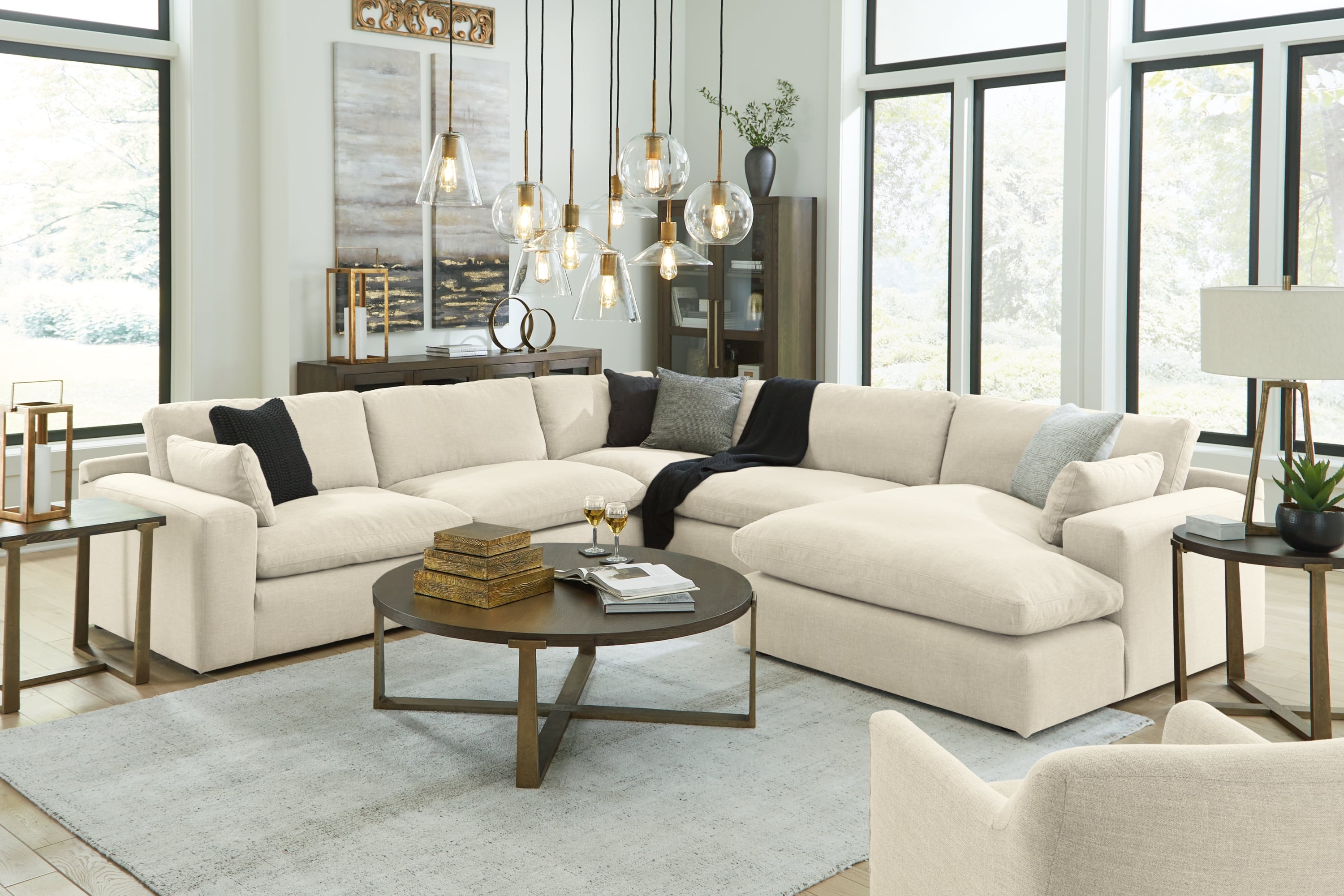 5-Piece Modular Sectional with Chaise