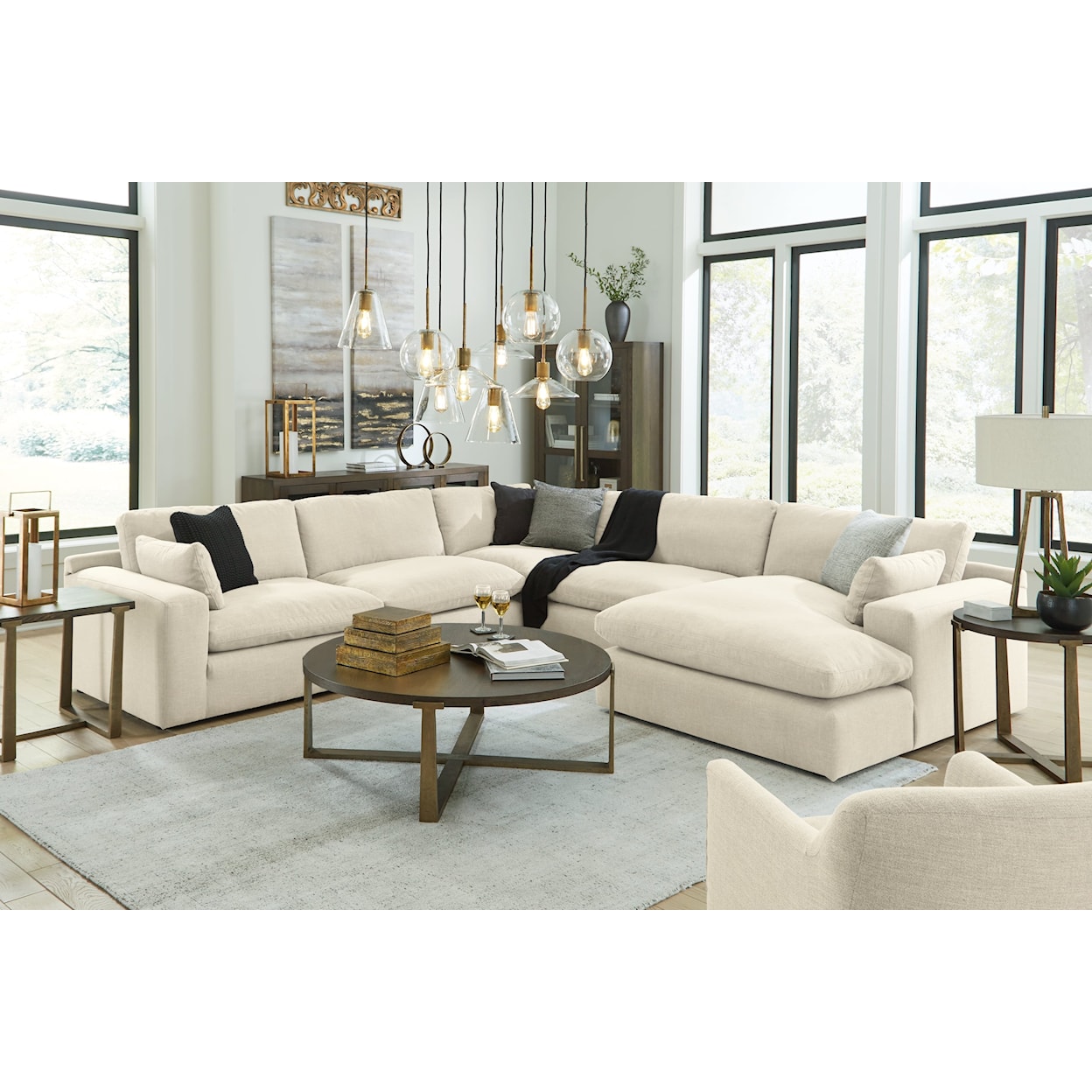 Benchcraft by Ashley Elyza 5-Piece Modular Sectional with Chaise