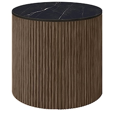 20" Rd. Sintered Stone-Top End Table