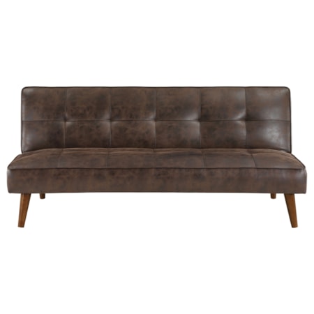 SADDLE BROWN SOFA BED | .