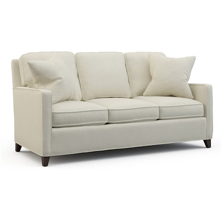 Transitional Sleeper Sofa with Track Arms