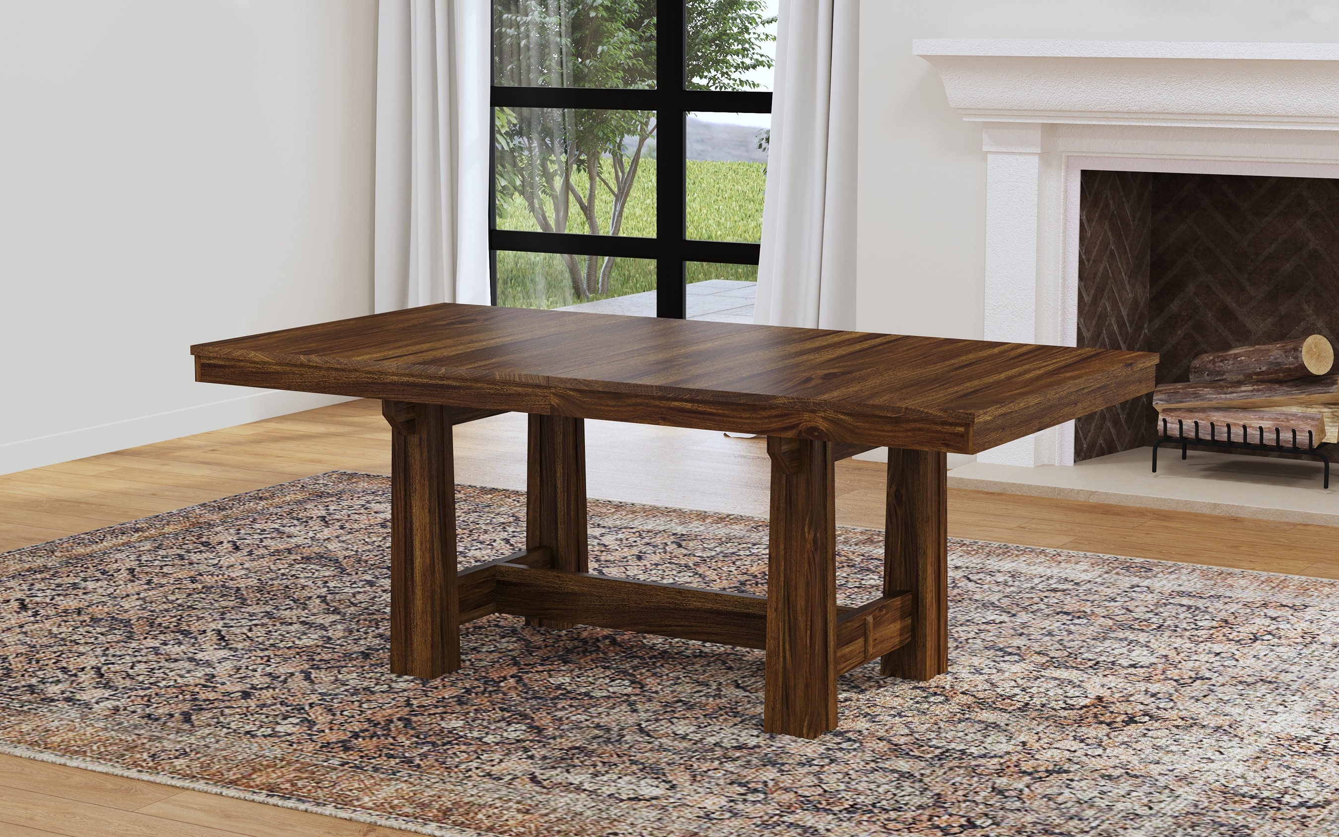 Rectangular Trestle Table