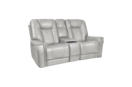 Casual Power Reclining Console Loveseat with USB Port