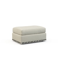 Transitional Ottoman with Rollers