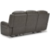 Signature Design Card Player Reclining Sofa