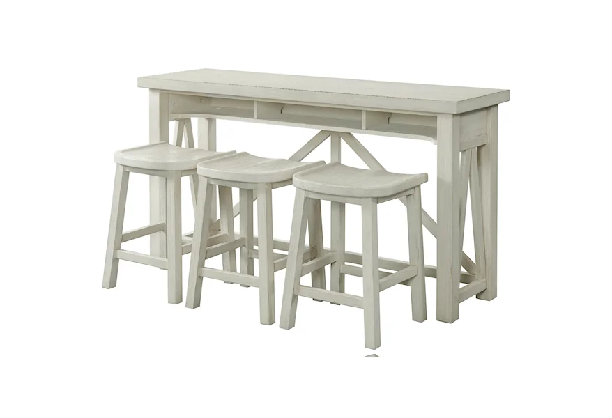 Aberdeen Sofa Table with Stools by Riverside Furniture at Goffena Furniture & Mattress Center