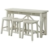 Riverside Furniture Aberdeen Sofa Table with Stools