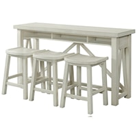 Cottage Sofa Table with Stools