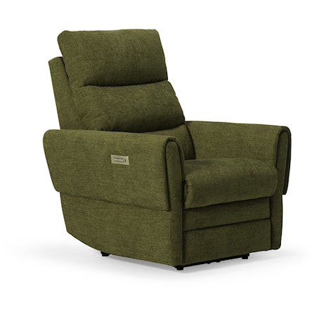 Fairview Contemporary Wallhugger Power Recliner w/ Power Headrest and Lumbar