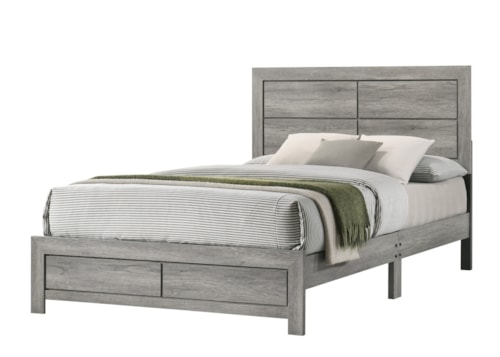 Hopkins Contemporary Full Platform Bed - Driftwood
