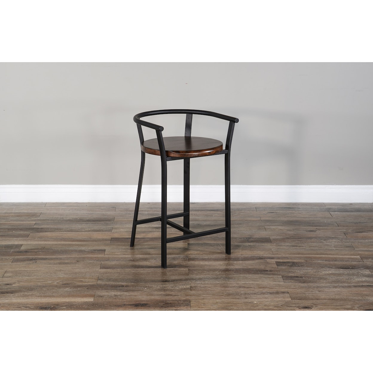 Sunny Designs Metro Flex 24"H Barstool, Wood Seat