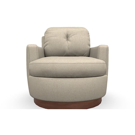 Customizable Swivel Barrel Chair