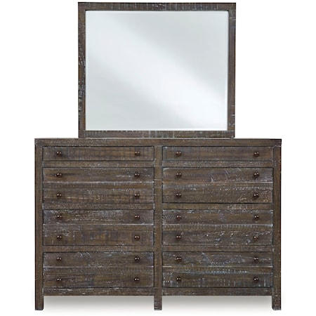 8-Drawer Dresser and Mirror