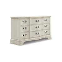 Traditional 9-Drawer Dresser with Finished Interior