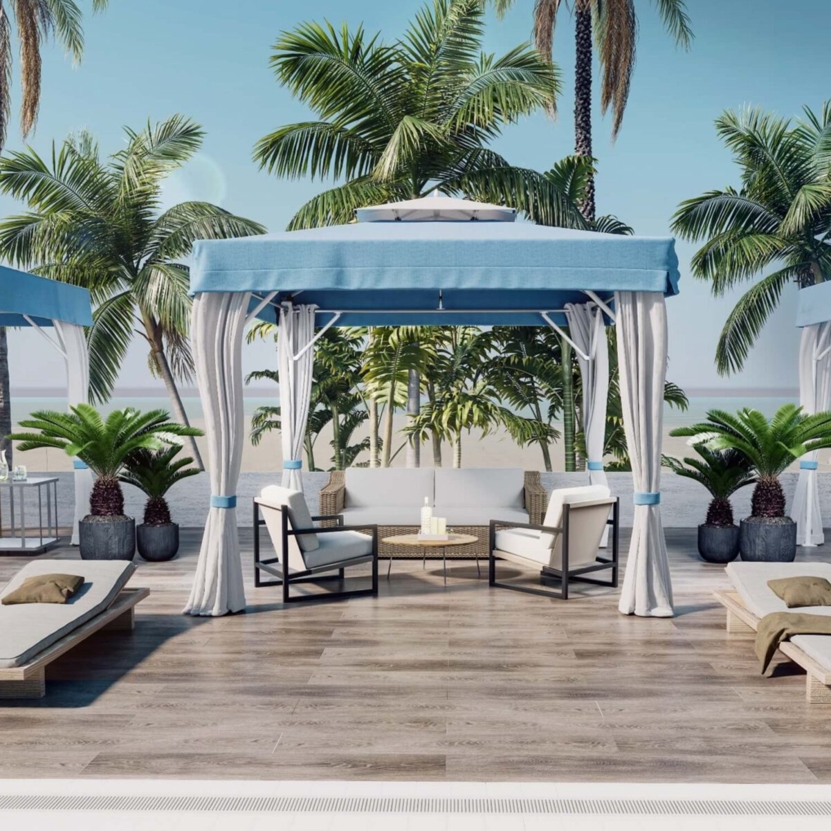 Frankford Umbrellas Marella 10' Sq. Luxury Cabana