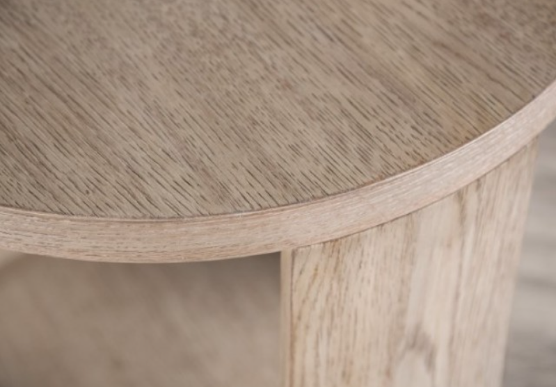 Round End Table Oak