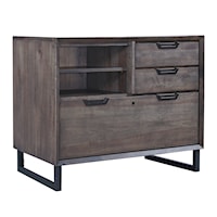 Contemporary Combo File Cabinet with Locking Drawer