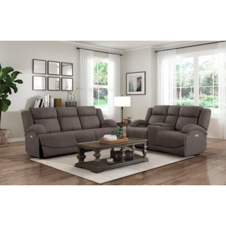 Dual Power Reclining Sofa