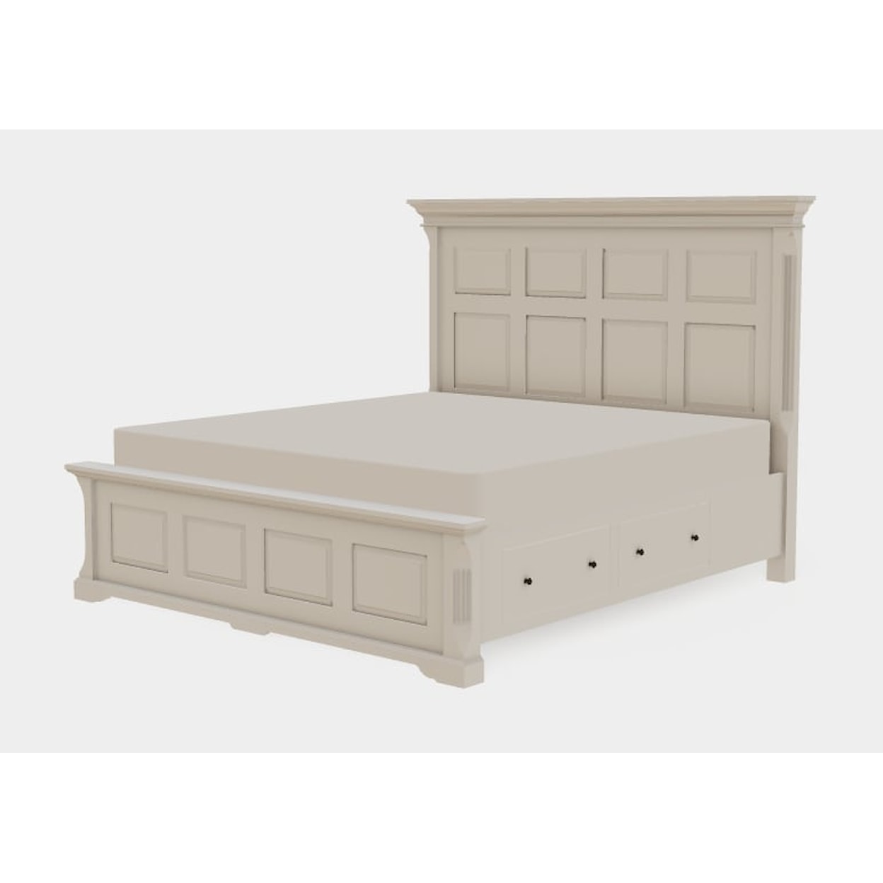 Mavin Longmeadow King Panel Bed Both Drawerside