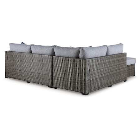 Outdoor Sectional Set with Ottoman &amp; Table