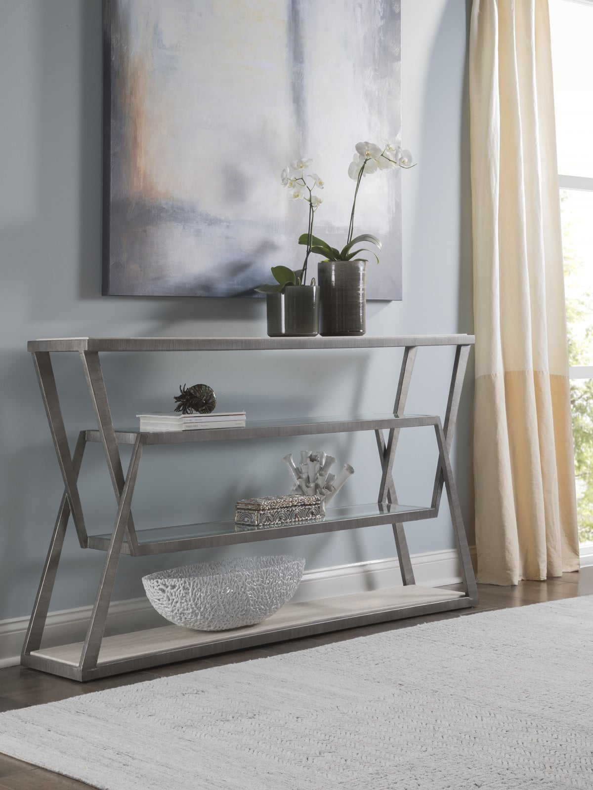 Artistica Adamo Silver Gray Console