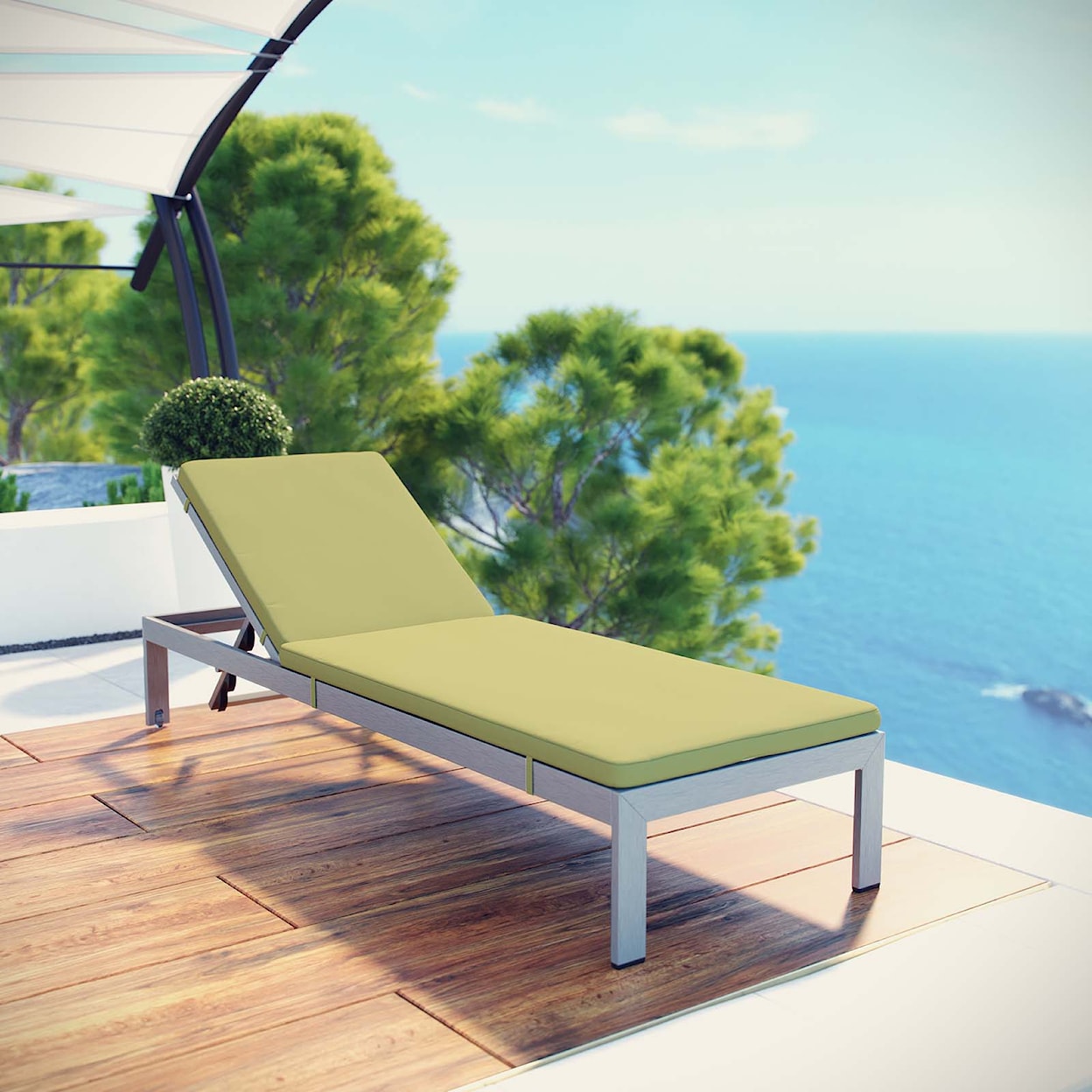 Modway Shore Outdoor Aluminum Chaise