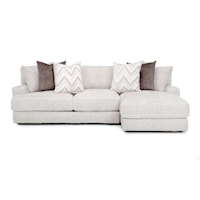 Transitional 2-Piece Modular Sectional with Chaise