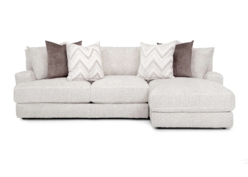 Transitional 2-Piece Modular Sectional with Chaise